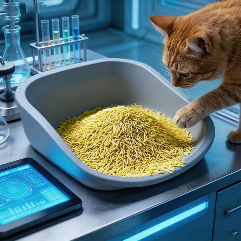 Arena para gatos de tofu de cristal de maíz personalizada con jabón floral que absorbe olores