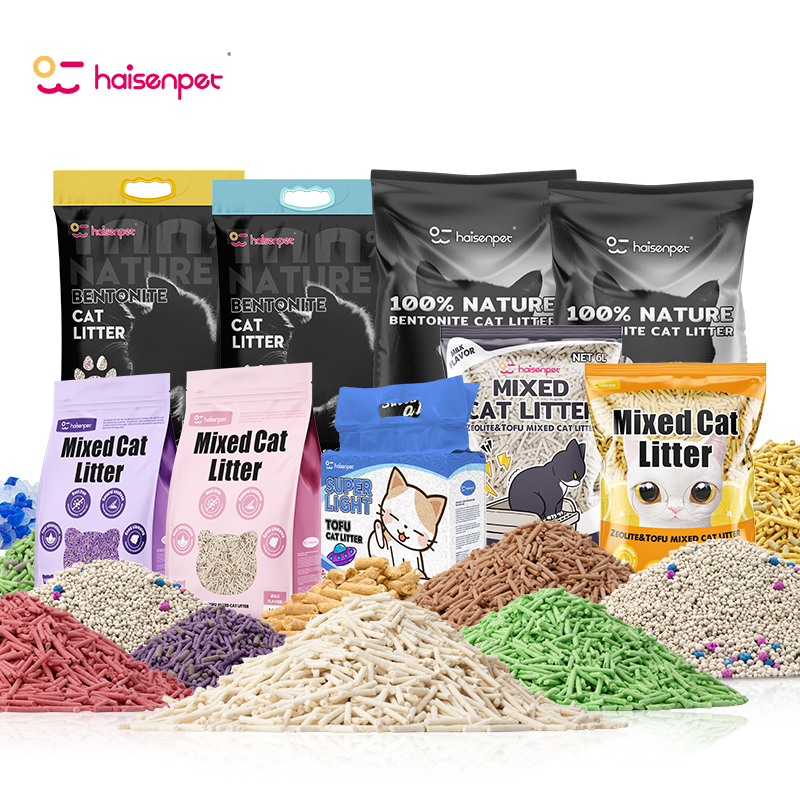 Arena para gatos premium OEM/ODM de pino aromatizada y aglomerante de mazorca de maíz