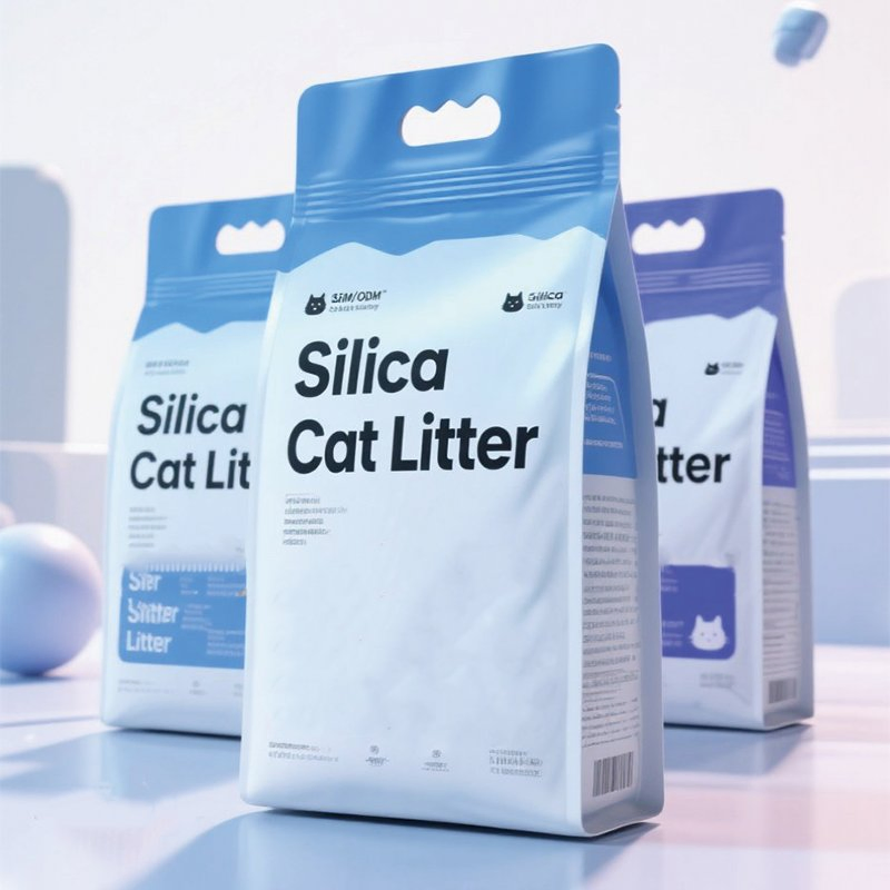 Arena para gatos de cristal no aglomerante, soporte para exportación a granel, etiqueta privada Nala, arena para gatos, OEM ODM