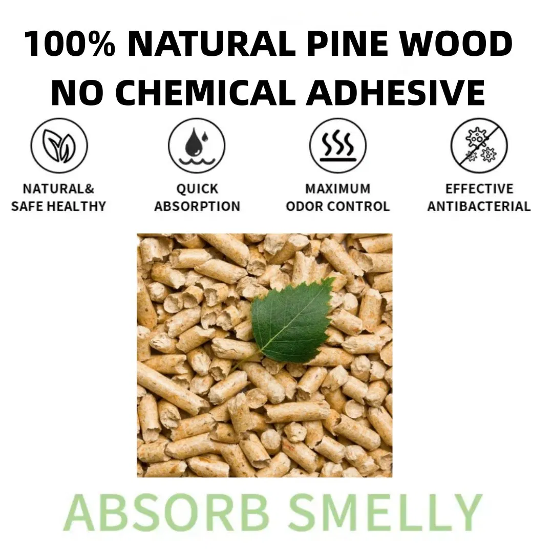 Pellets de peso personalizables directos de fábrica, arena para gatos de madera de pino natural
