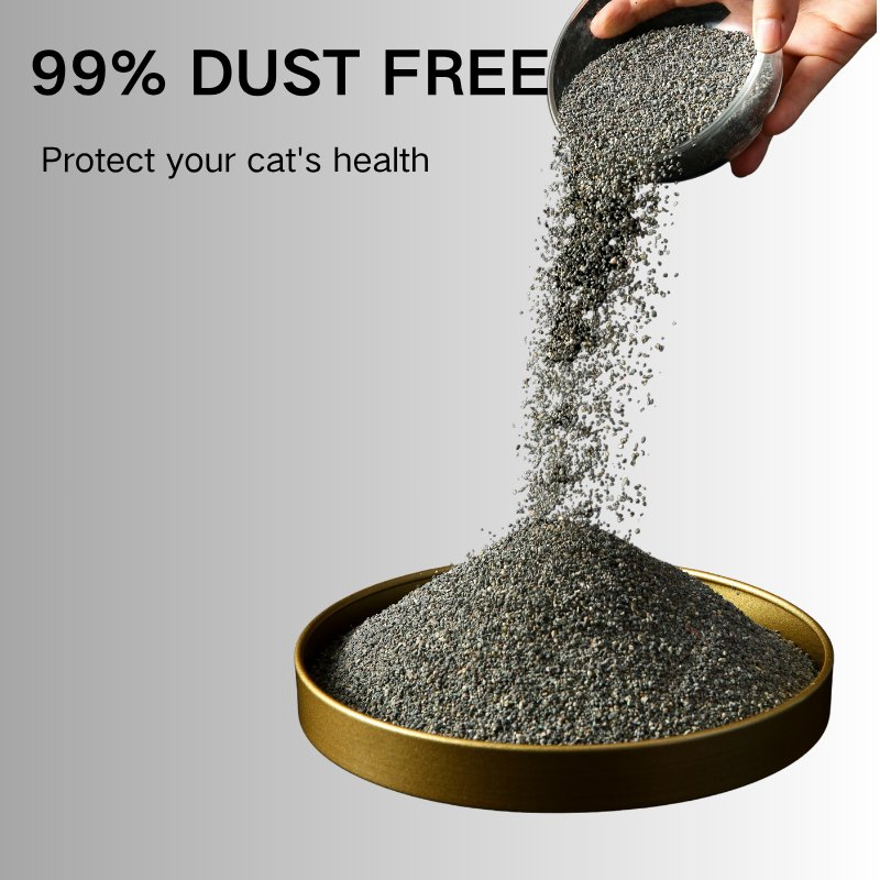 Arena para gatos premium biodegradable irregular de bentonita triturada - libre de polvo, aglutinación rápida y alta absorción para el cuidado de mascotas