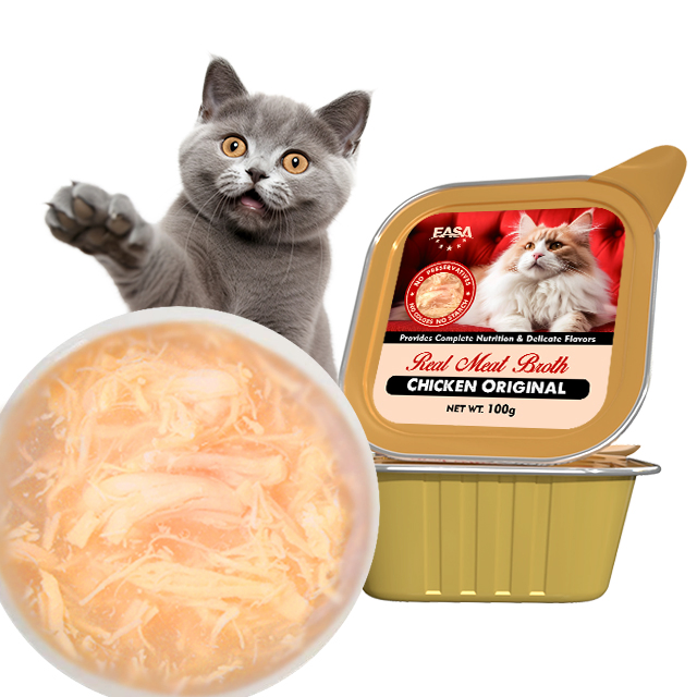 Productos de suministros para mascotas al por mayor, gránulos de carne para gatos, alimentos enlatados nutricionales para aumento de peso, bocadillos para gatos adultos y cachorros, comida húmeda para gatos