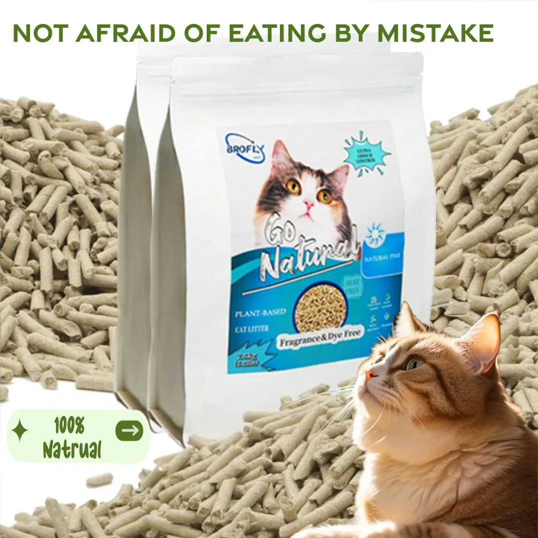Masa de gato natural de almejas hecha de madera de pino - Control Ultra Ordor
