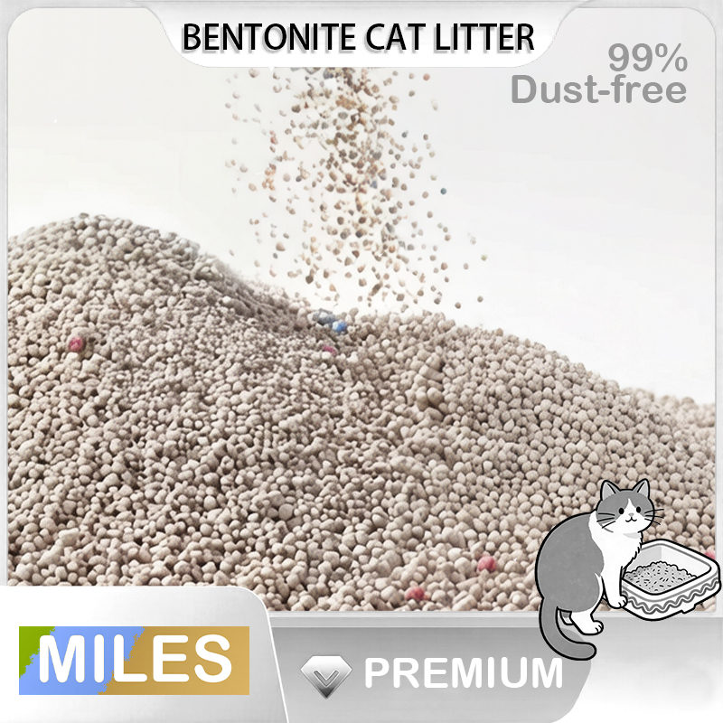 Arena de Bentonita Natural para Gatos, Esencial para la Limpieza de Mascotas