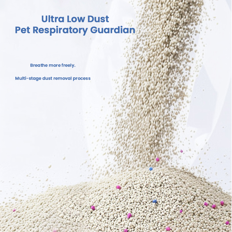 Desodorante Grumos Súper Coagulados Esféricos Fábrica Bajo Rastro Natural Planta Libre de Polvo Fresco Rápido Aglomerante OEM Bentonita Arena para Gatos