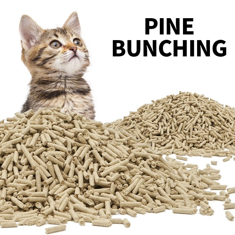 Arena para gatos aglomerante de bajo polvo, desechable y personalizable, fabricada con madera de pino natural