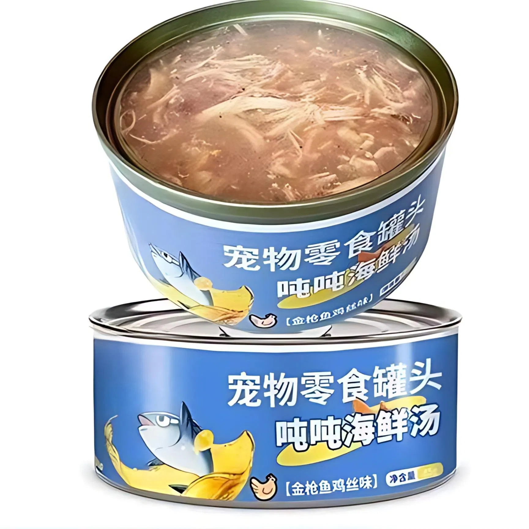 100g Gato Carne Enlatada Snacks para Gatos al por mayor Desmenuzados de Pollo Atún enlatado Comida Húmeda para Gatitos