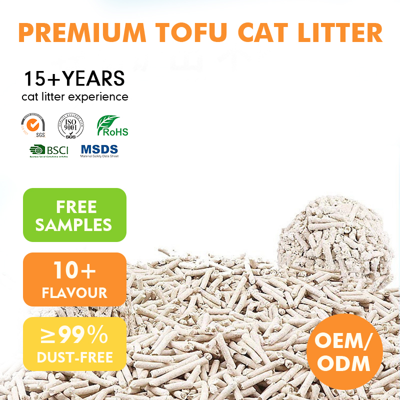 Arena para gatos desechable, arena para gatos ecológica, arena para gatos aglomerante