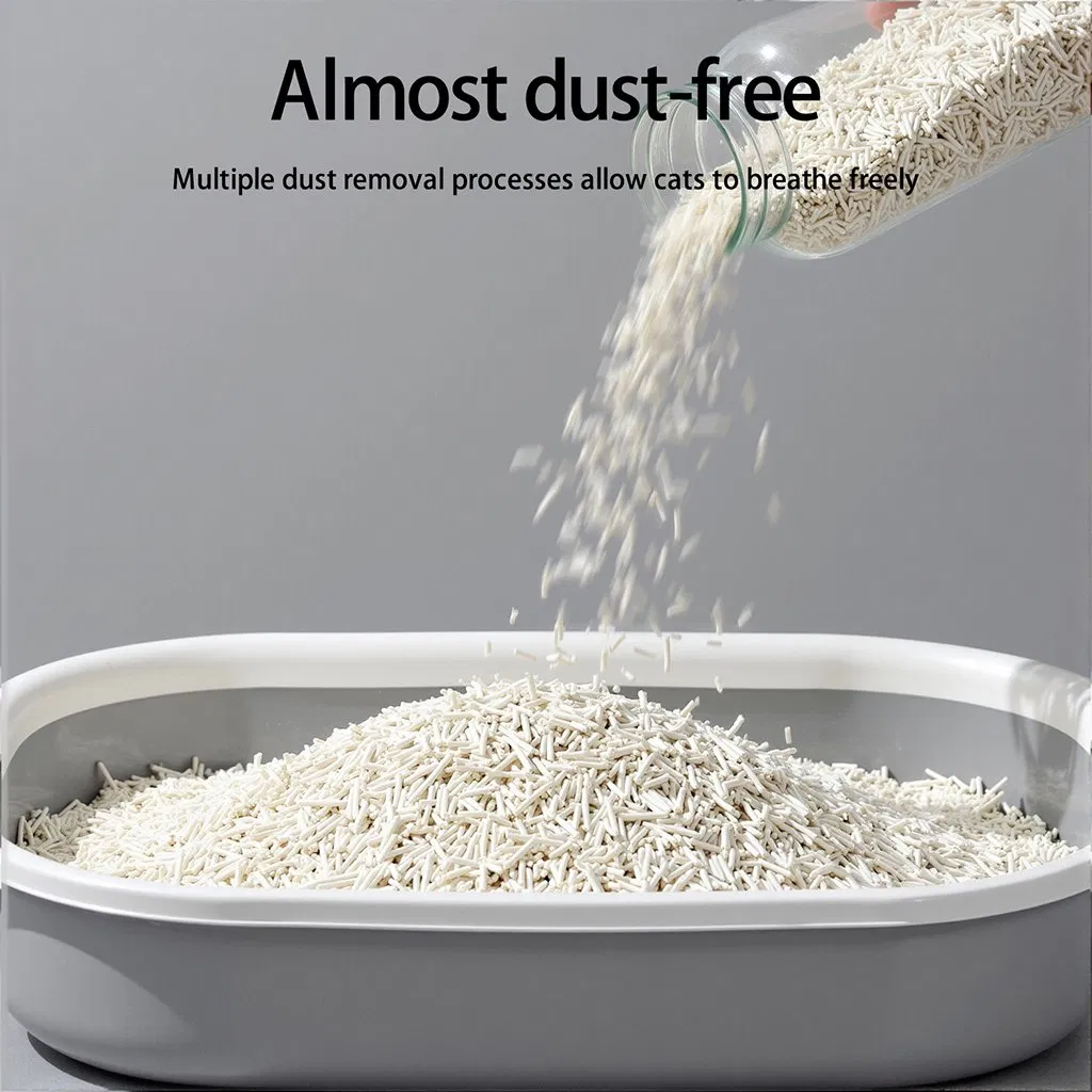 Producto para mascotas arena para gatos libre de polvo, arena natural de planta, ligera, biodegradable y ecológica, arena para gatos de tofu