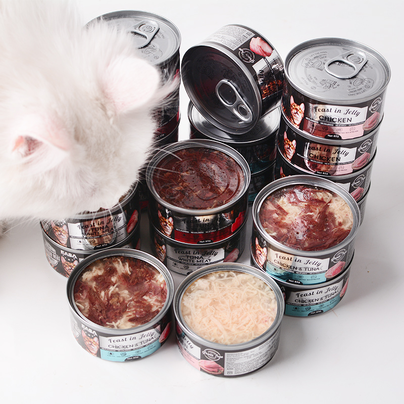 Al por mayor OEM/ODM Fiesta de Carne de Pollo Premium en Gelatina Sin Conservantes Artificiales Ingredientes Naturales Hidratante Para Gatos Adultos de Todas las Etapas de la Vida Comida Húmeda para Gatos