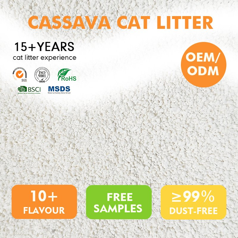 Leche Fresca Aroma de Yuca Arena para Gatos para Control de Olores