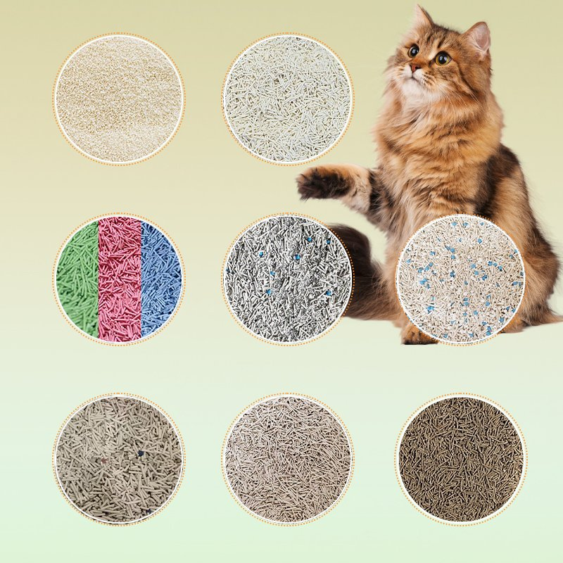 Arena para gatos con aroma a flores ecológico para gatos felices