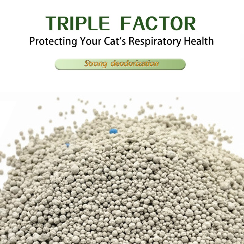 Precio de fábrica, protección ambiental natural, aglutinante rápido, alta absorción, soluble en agua, libre de polvo, biodegradable, no tóxico, arena para gatos de bentonita de alta calidad