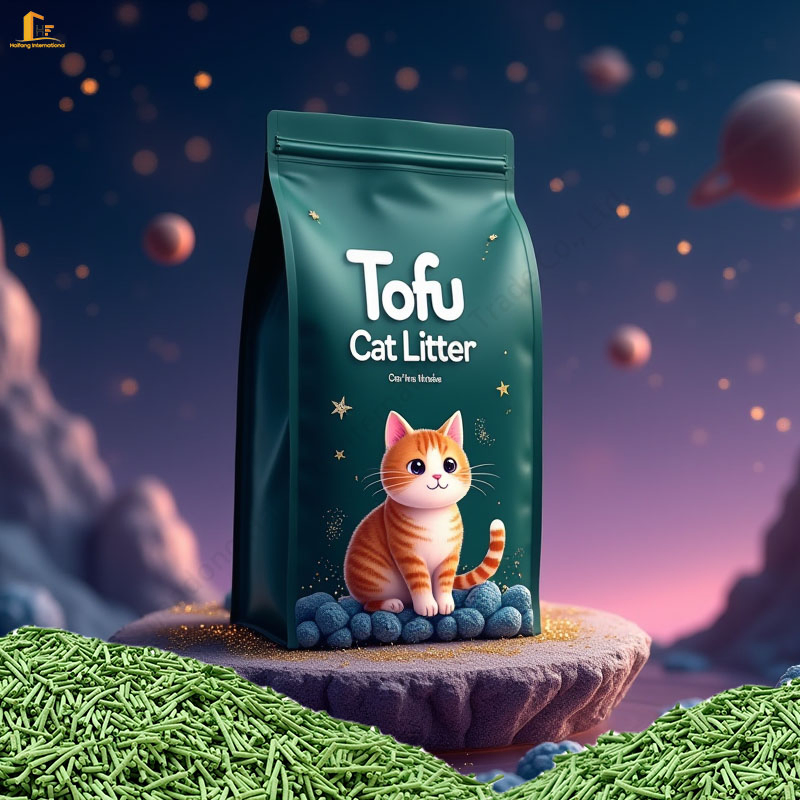 Arena para gatos premium OEM ODM sin polvo, aglomerante rápido, degradable, segura para mascotas, con aroma a pino, mejor venta, grado de arena de tofu para gatos