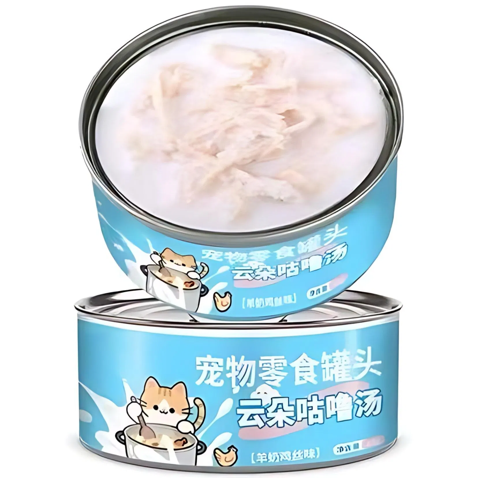 100g Gato Carne Enlatada Snacks para Gatos al por mayor Desmenuzados de Pollo Atún enlatado Comida Húmeda para Gatitos