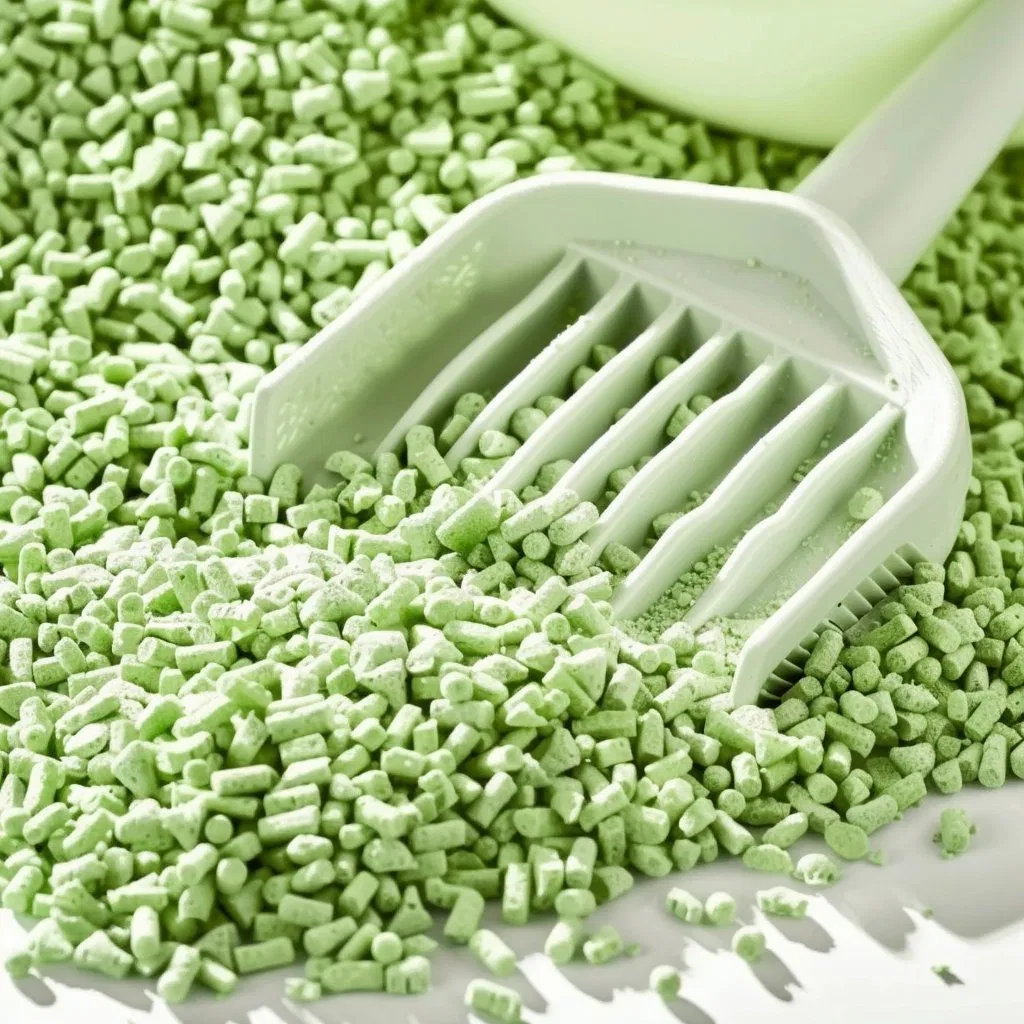 Arena para gatos premium OEM ODM sin polvo, aglomerante rápido, degradable, segura para mascotas, con aroma a pino, mejor venta, grado de arena de tofu para gatos