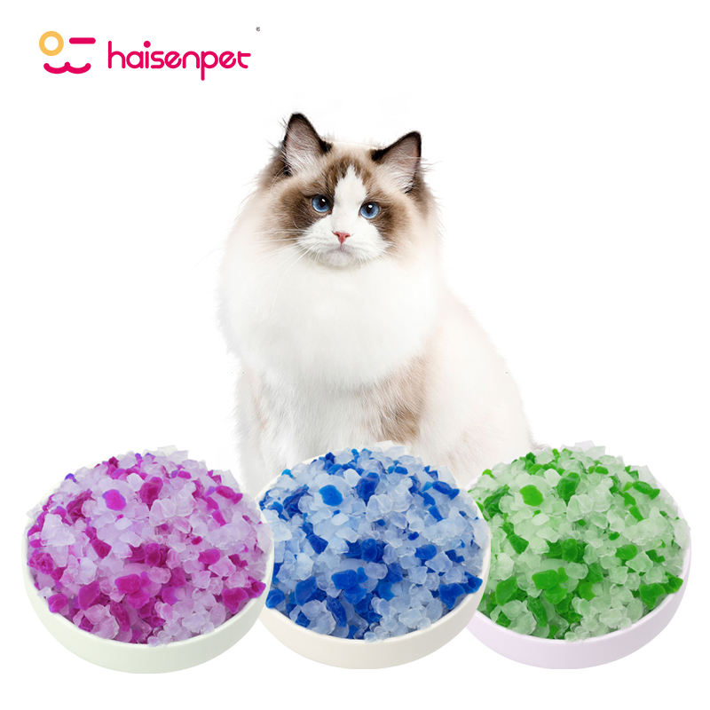 Venta al por mayor de arena para gatos OEM de gel de sílice no aglomerante en cristales
