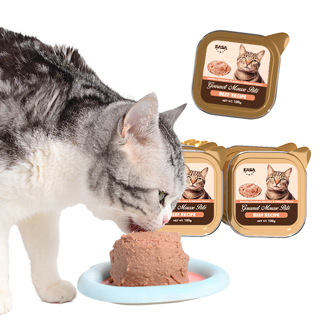 Easa Gato Gourmet Mousse Pâté Comida Húmeda en Lata para Gatitos