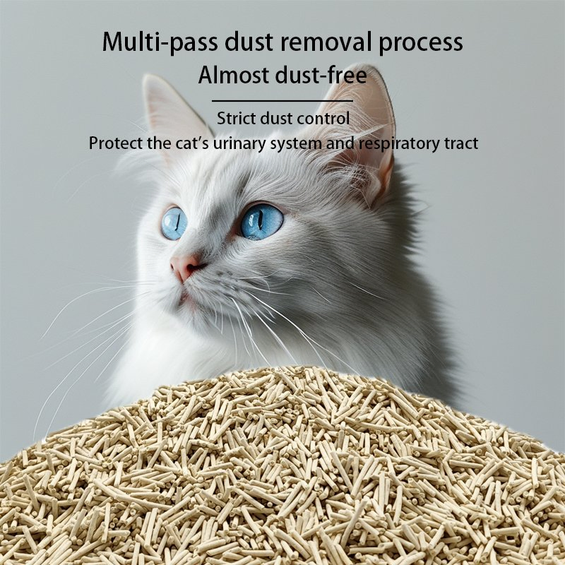 Suministro de accesorios para mascotas arena para gatos libre de polvo material natural arena para gatos ligera biodegradable ecológica aglomerante arena para gatos de tofu OEM