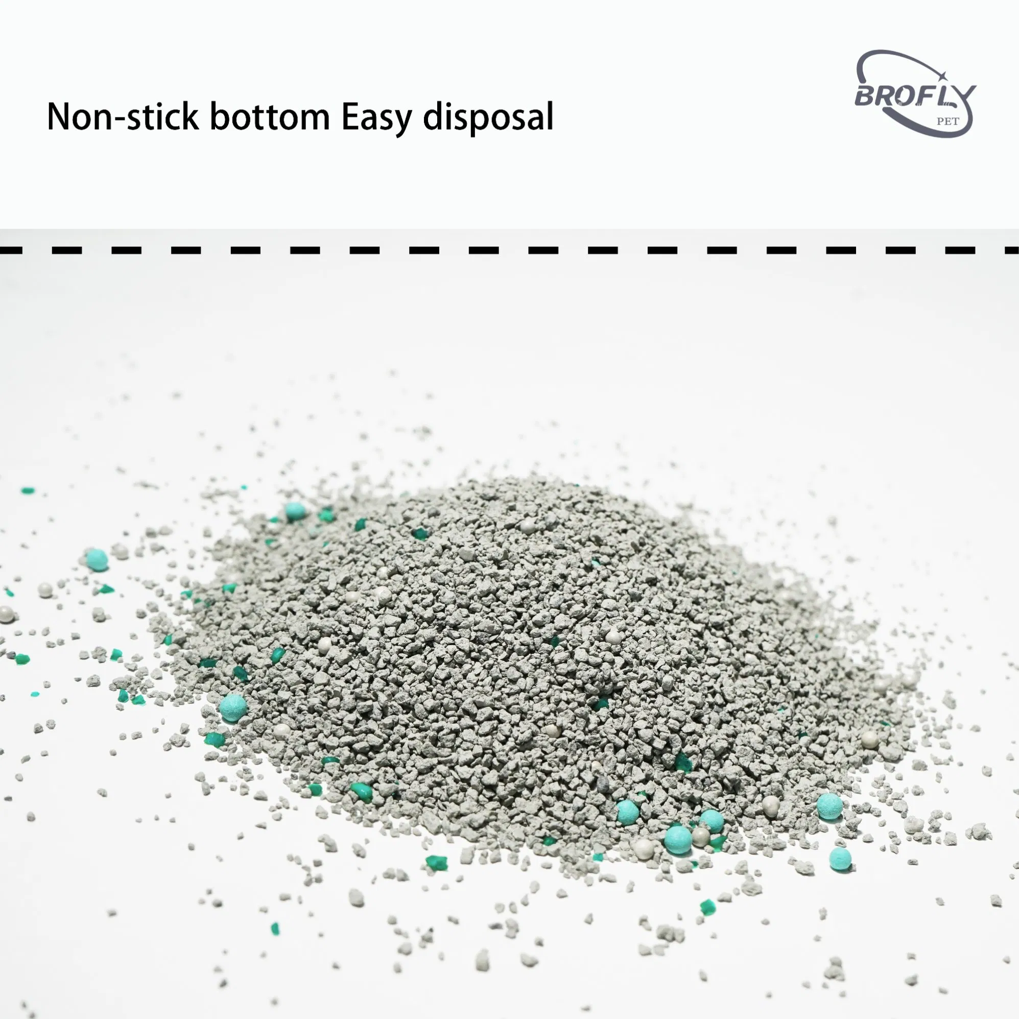Todo Natural Bentonita de Sodio Arena para Gatos Ecológica Material Seguro Libre de Polvo Rápido Fuerte Aglomeración y Duradero Bloqueo de Olores