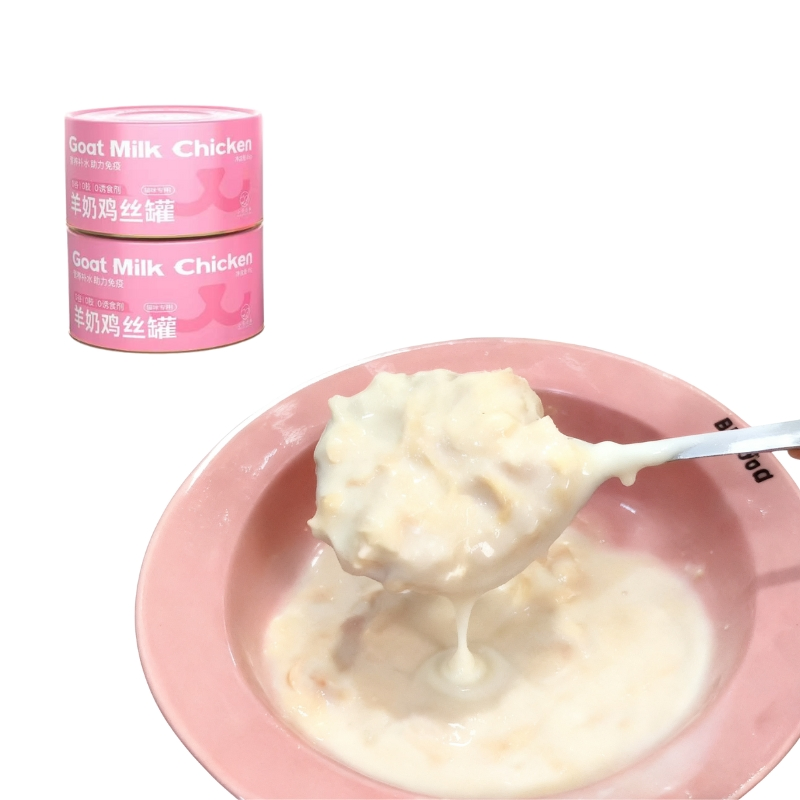 Comida húmeda nutritiva de leche de cabra para gatitos y gatos mayores
