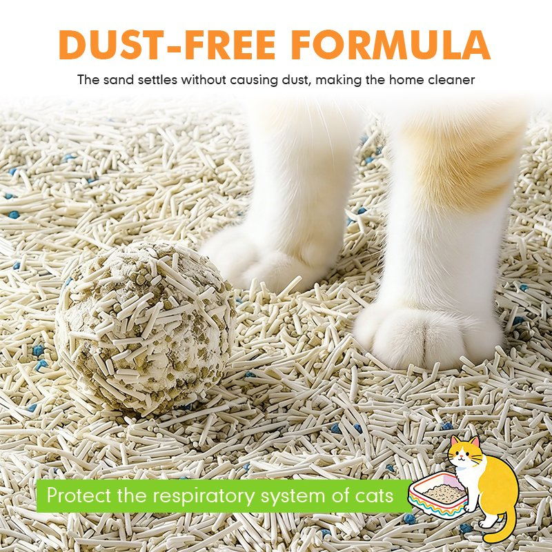 Arena para gatos desechable, arena para gatos ecológica, arena para gatos aglomerante