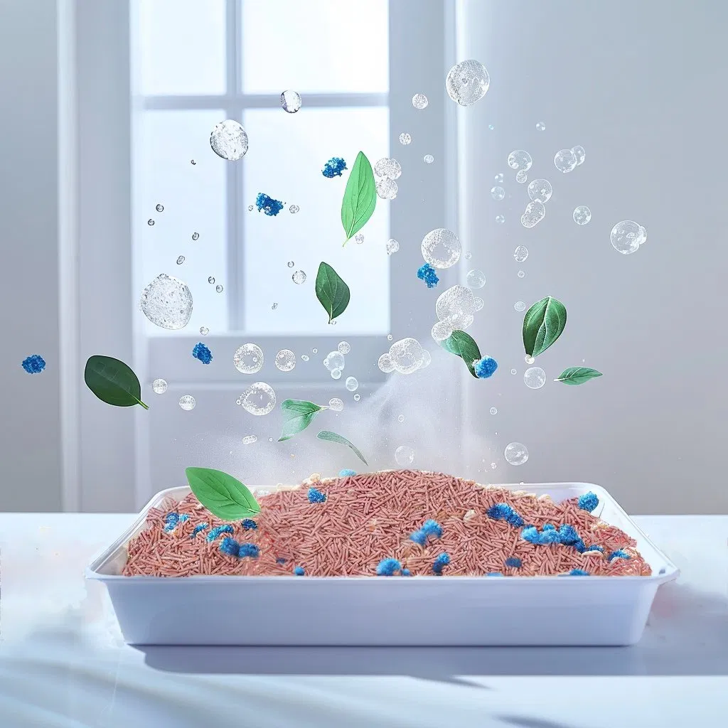 Venta al por mayor de alta calidad arena para gatos de tofu 100% Ingredientes naturales puros arena para gatos con aroma a durazno rosa súper fuerte aglomerante arena para gatos no pegajosa