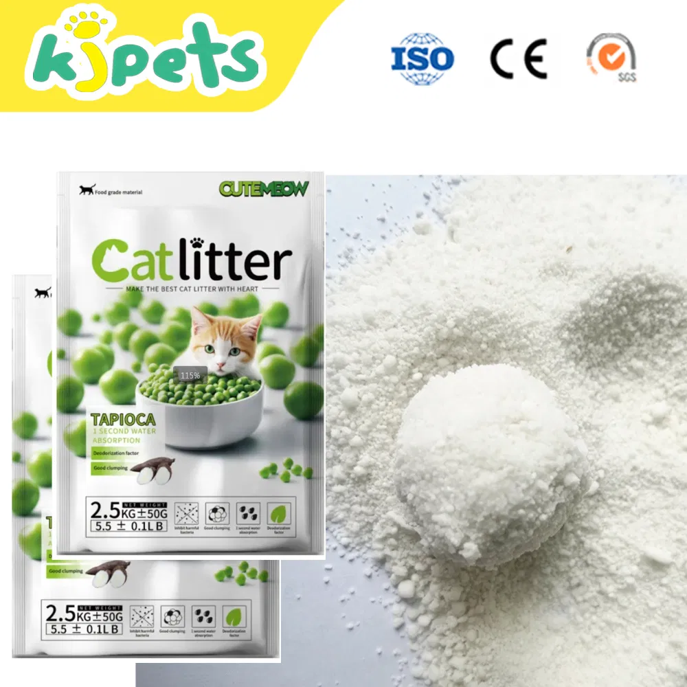 Sands de Tofu de Yuca Ecológicos 100% Fibra de Planta Desechable con Aroma Natural 1kg 5kg 10L 20kg 25kg Productos para Mascotas OEM en Stock