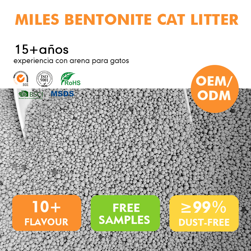 Arena para gatos premium de bentonita, fina y personalizable, OEM ODM