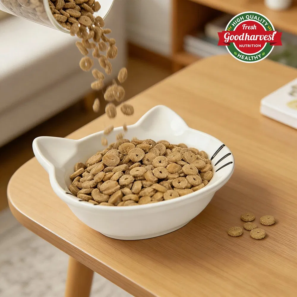 Alimento seco natural alto en proteínas con dieta equilibrada para adultos y gatitos