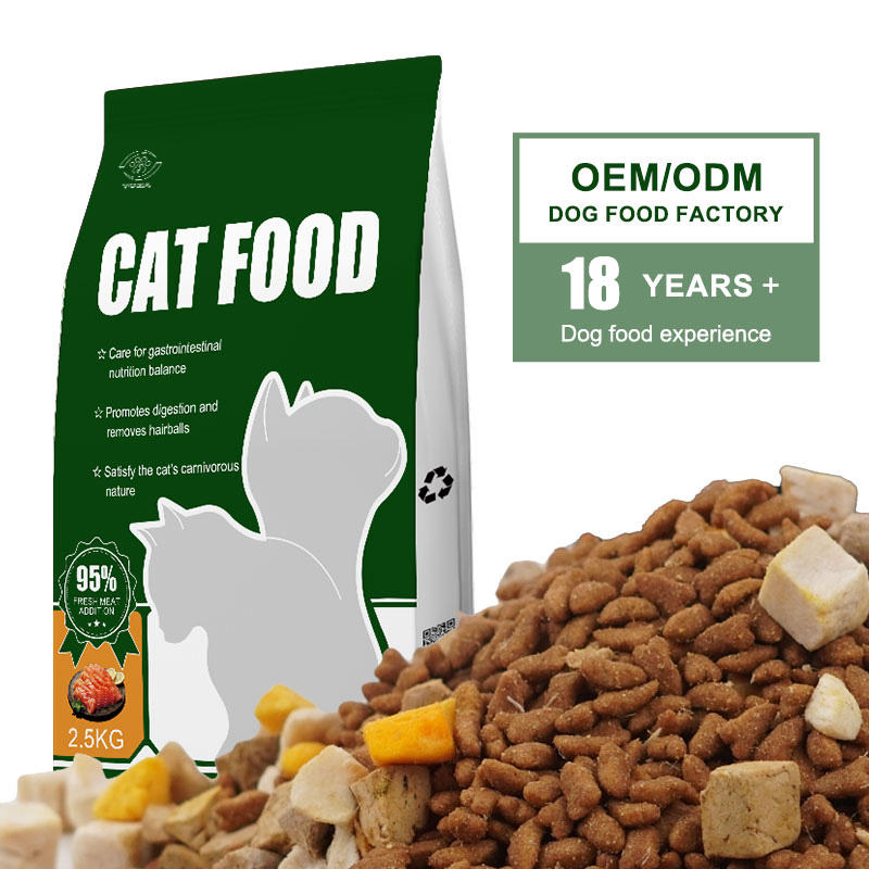 Alimento para gatos en venta al por mayor de alta calidad 1.5kg 2.5kg 10kg Comida seca premium completa para gatos alta en proteínas orgánica OEM disponible