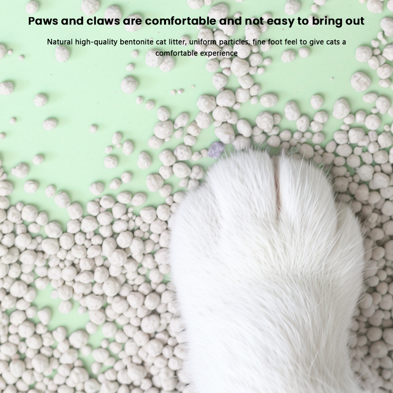 Gránulos desodorantes supercoagulados en forma esférica, fábrica al por mayor, arena para gatos de bentonita de alta calidad en forma de bola