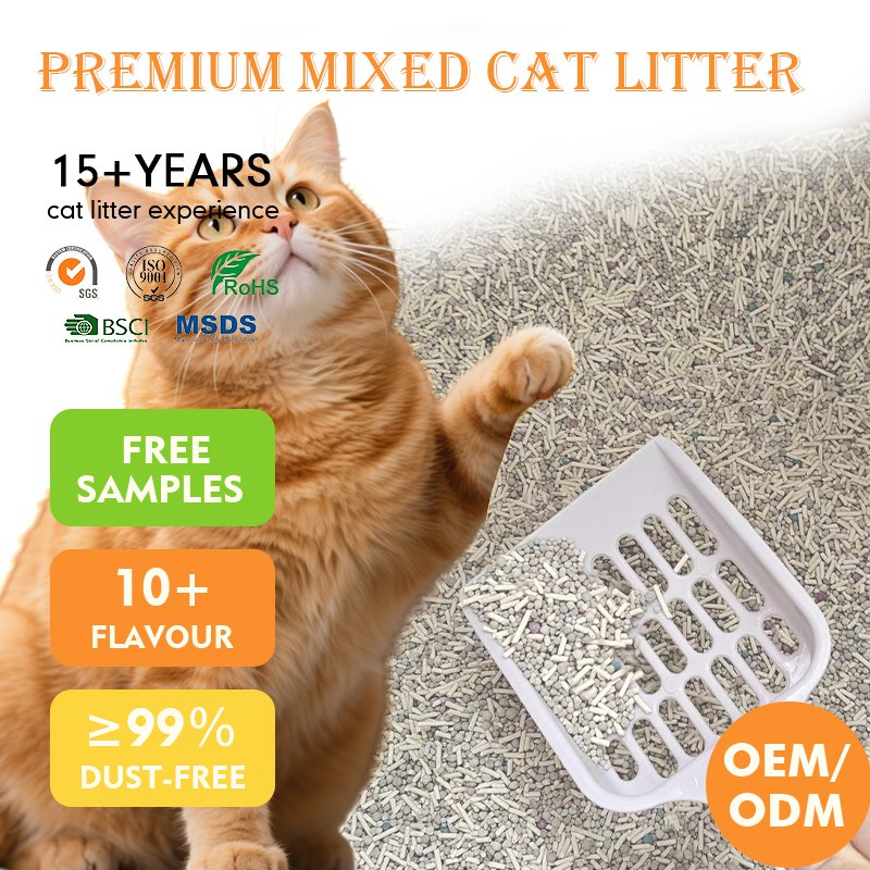 Arena para Gatos Aromatizada 10kg Arena para Gatos de Larga Duración 5L Arena de Bajo Polvo para Gato
