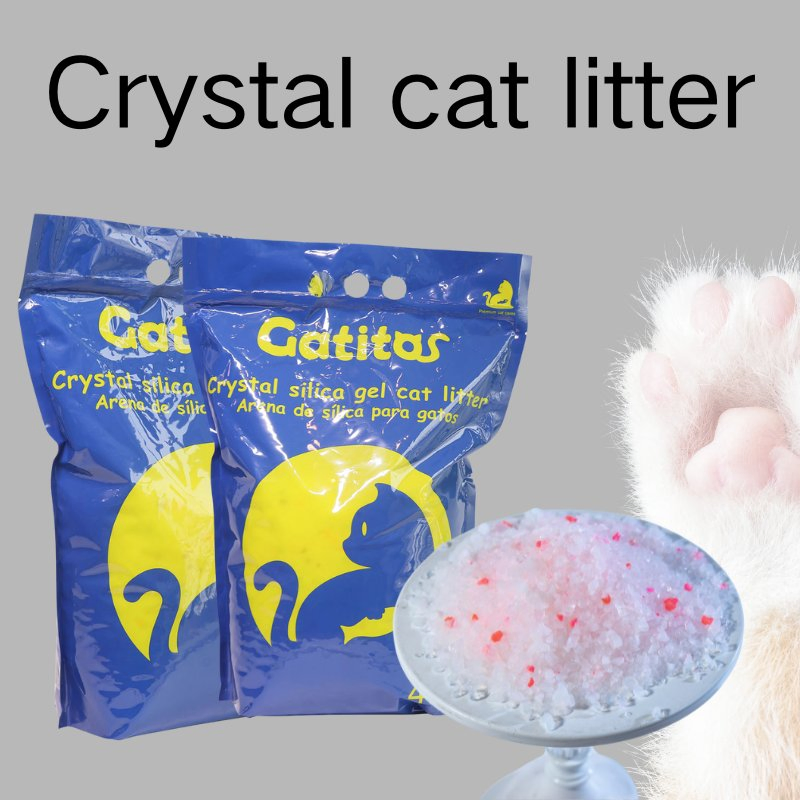 Arena para gatos de gel de sílice cristalino al por mayor - Arena para gatos de silicona ecológica a granel con bajo polvo OEM/ODM