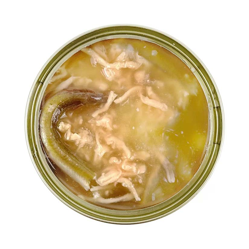 Comida húmeda para gatos de nutrición libre de granos OEM, comida enlatada para gatitos, salmón y atún, sabores naturales, comida húmeda para mascotas