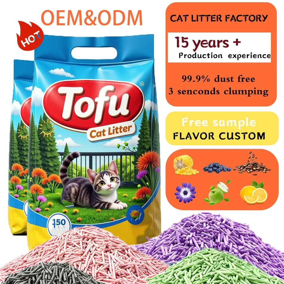 Arena para gatos de tofu