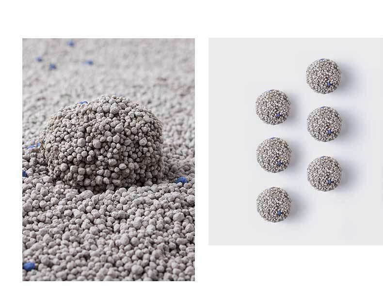 Arena para gatos de bentonita premium, aglomeración fuerte, libre de polvo, durabilidad fuerte, control de olores, mineral natural, arena sin fragancia