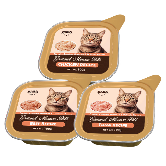 Easa Gato Gourmet Mousse Pâté Comida Húmeda en Lata para Gatitos
