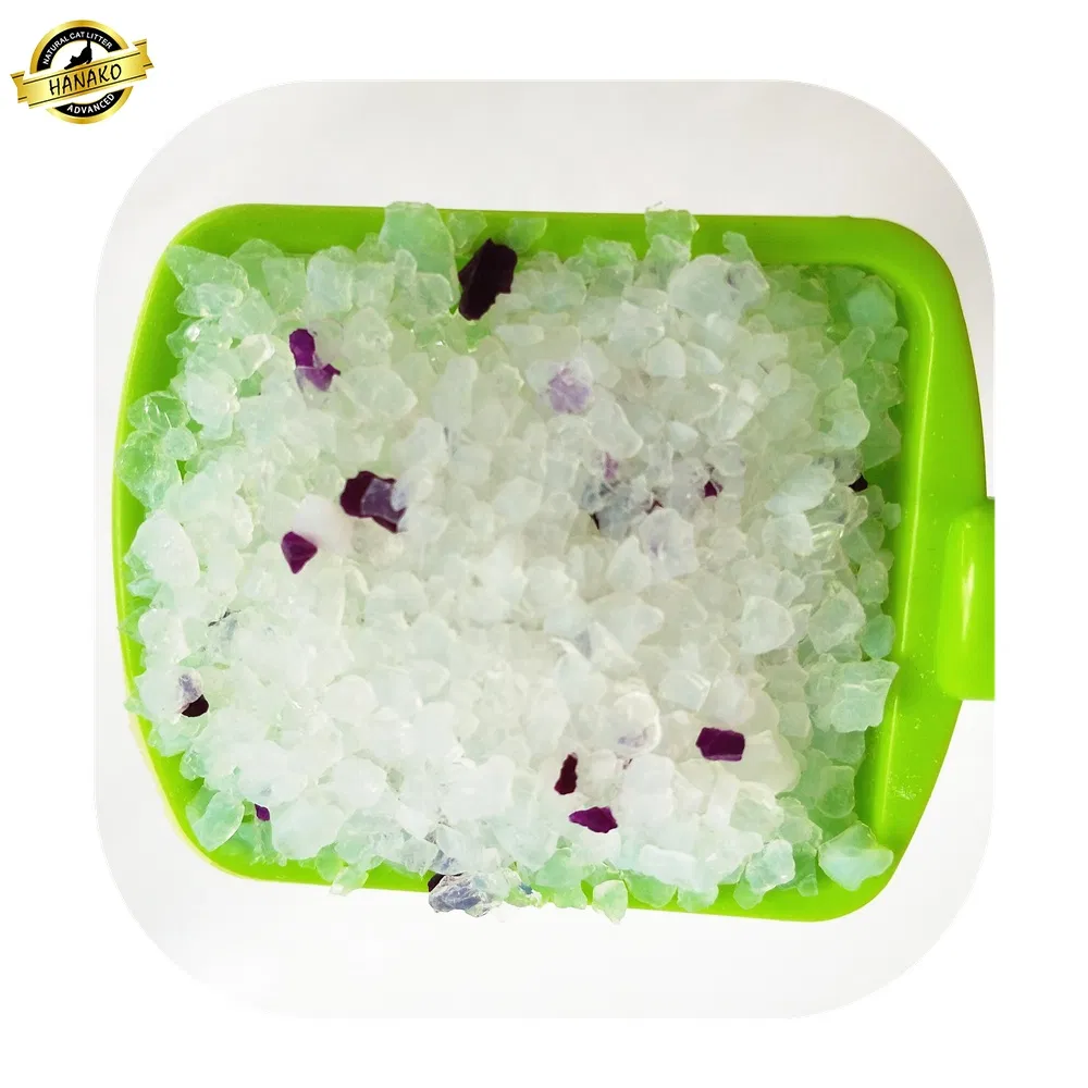Venta al por mayor Eco Amigable 1-8mm Granular No Agrupante Gel de Sílice Cristal para Gatos