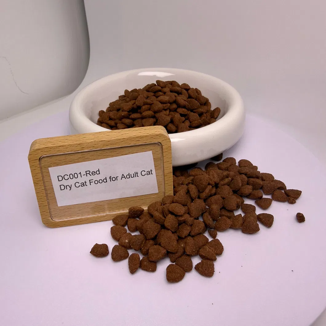 Alimento seco rojo de alta energía para gatos que satisface las necesidades diarias de actividad de las mascotas felinas adultas