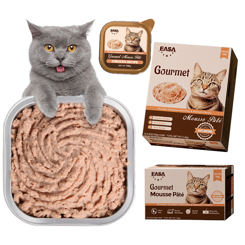 Easa Gato Gourmet Mousse Pâté Comida Húmeda en Lata para Gatitos