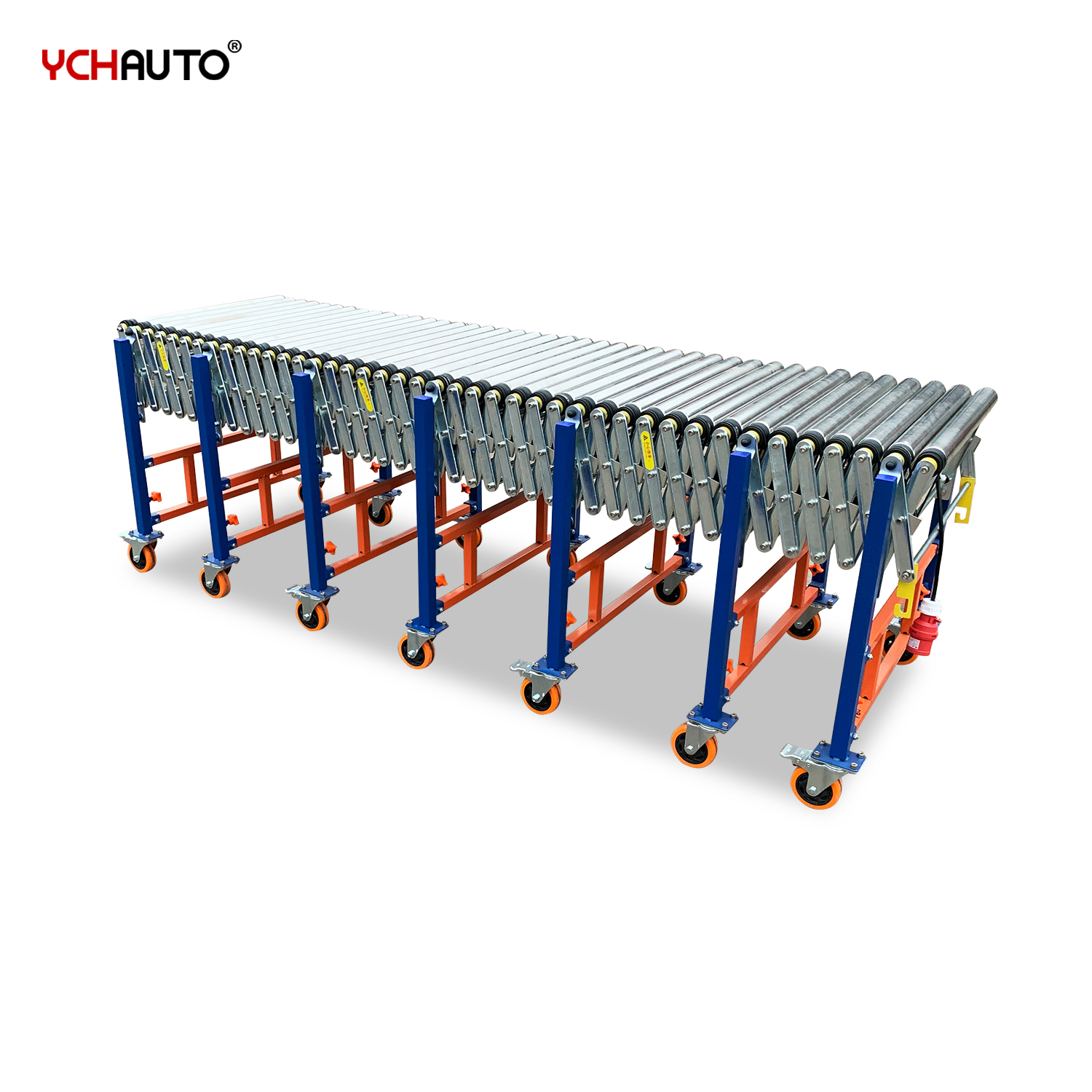 Heavy Duty Telescopic V Belt Rollers Conveyors System Motorized Expandable Flexible Roller Conveyor With CE