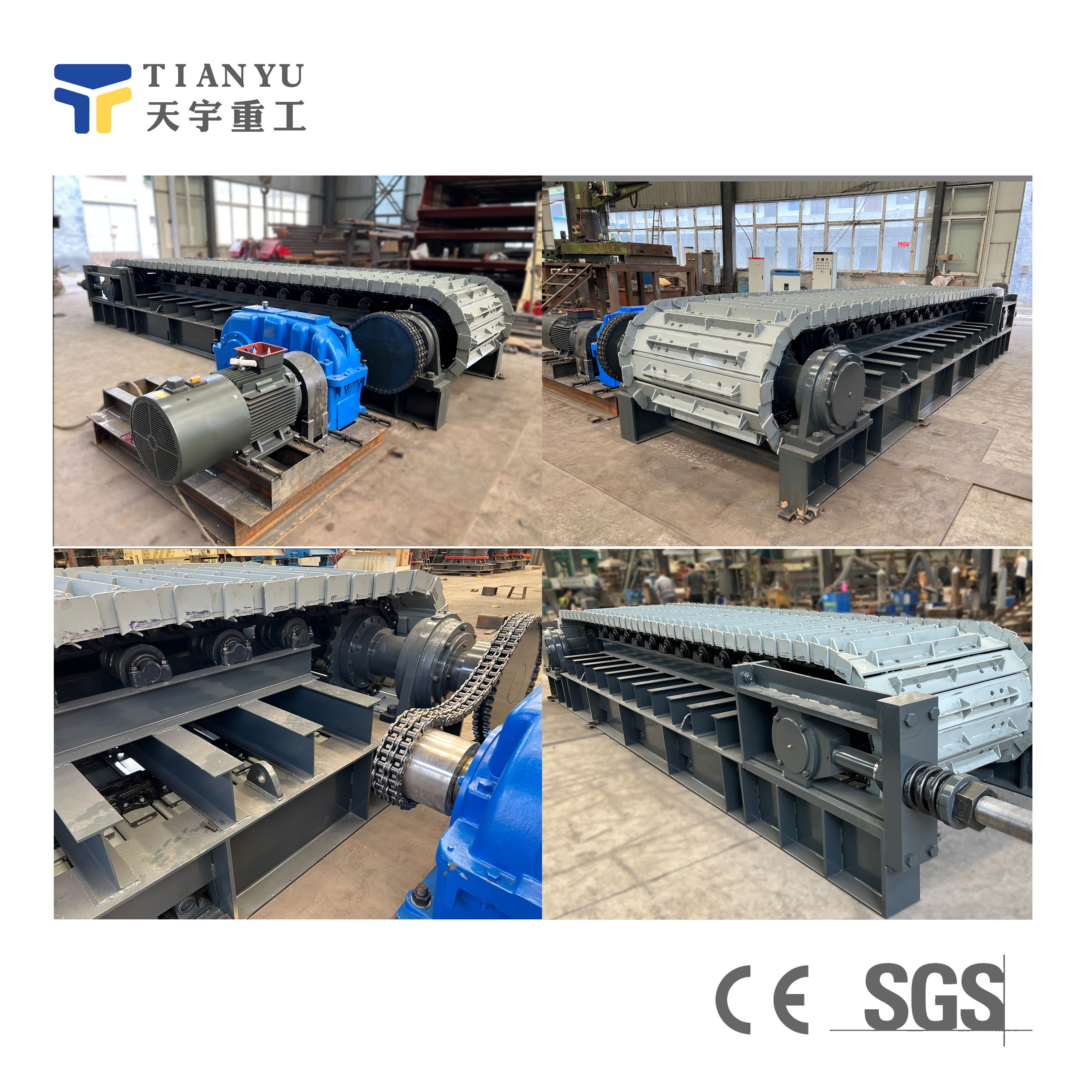 TIANYU BWZ1200x5000mm Small Raw Coal Apron Feeder Sand Aggregate Heavy Duty Crawler D4 D6 Chain Plate Conveyor