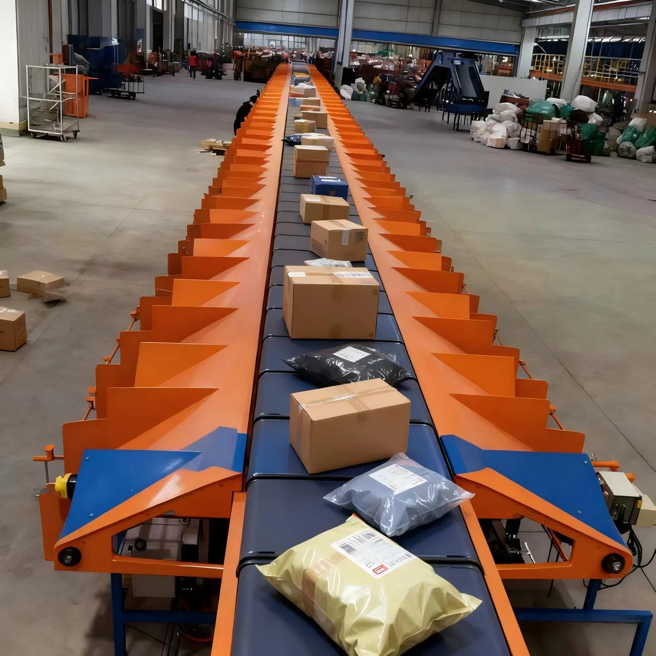 High-Speed Parcel Sorting Conveyor System for Efficient Logistics