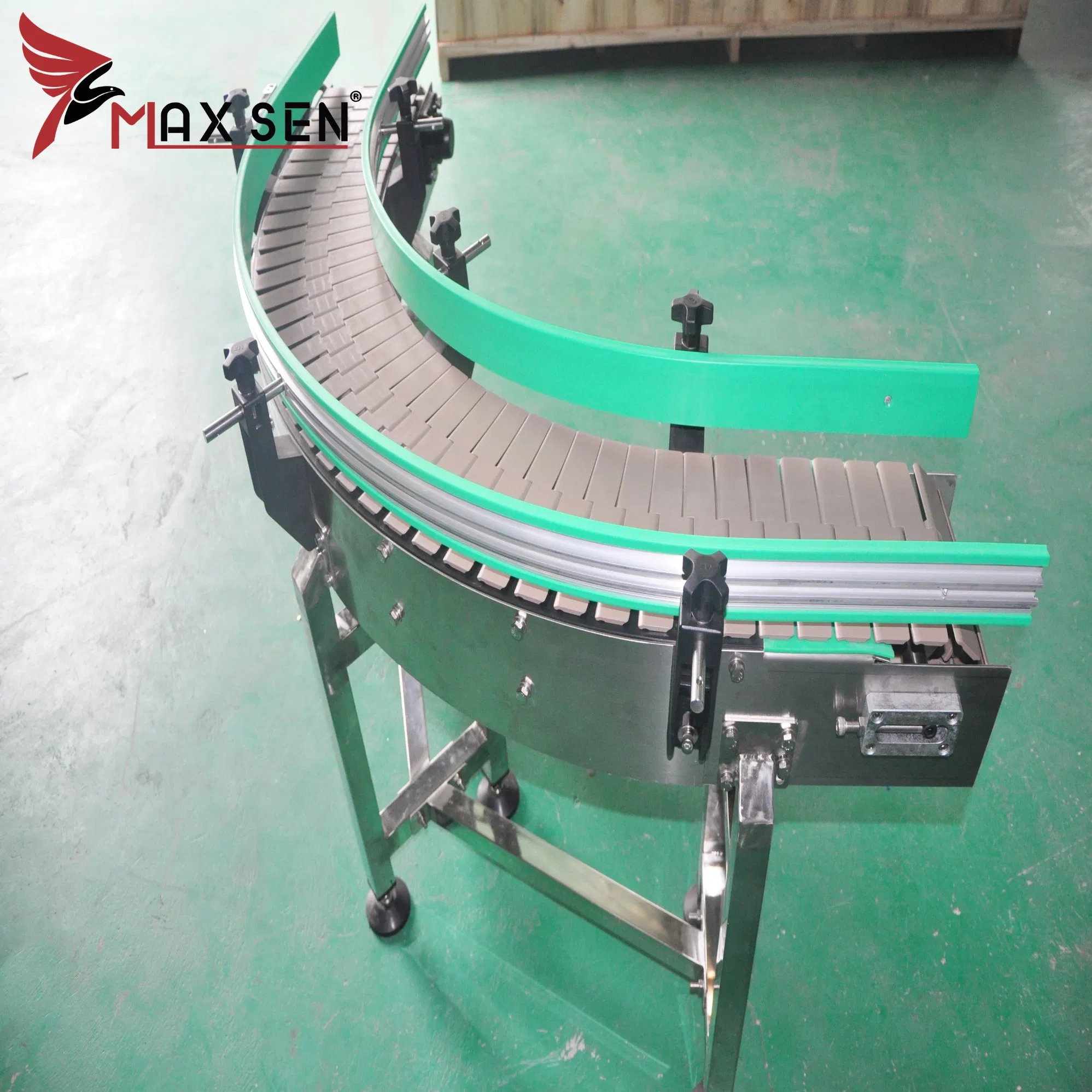 High Quality Top Chain Conveyor System with Turning Curve Type From China Factory