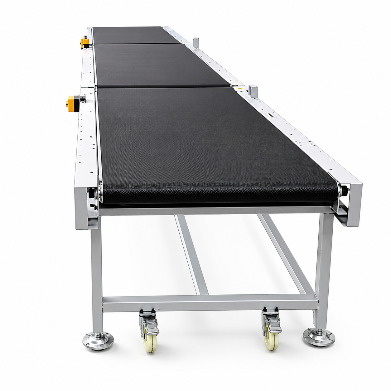 PVC Belt Conveyor System Adjustable Speed Horizontal Conveyor For Parcel Logistics Customizable Heavy Duty Conveying Machine