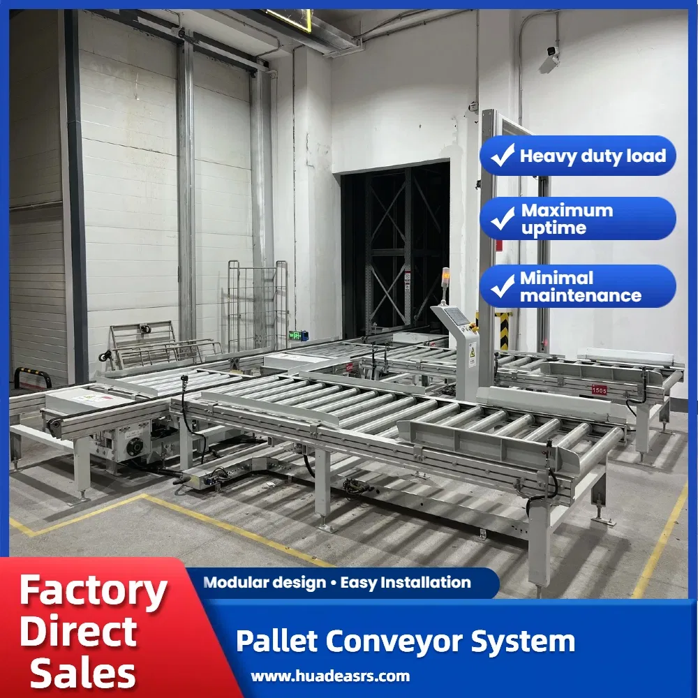 High Capacity Industrial Pallet Conveyor System for Continuous Transport in Production Lines