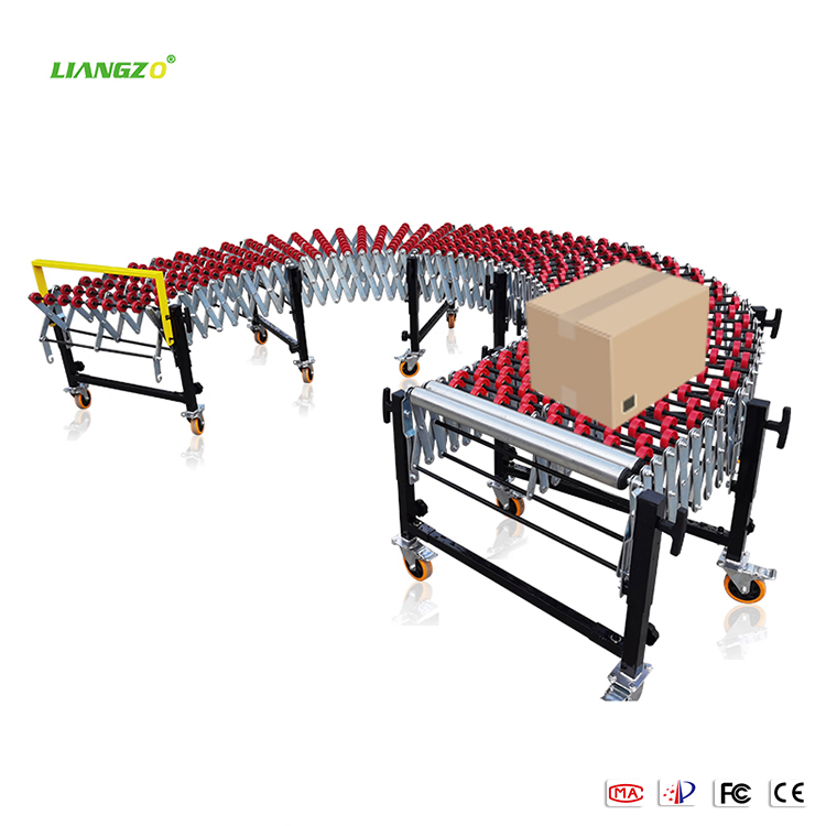 Liangzo Gravity Flexible Plastic Skatewheel Roller Conveyor Expandable for Efficient Unloading