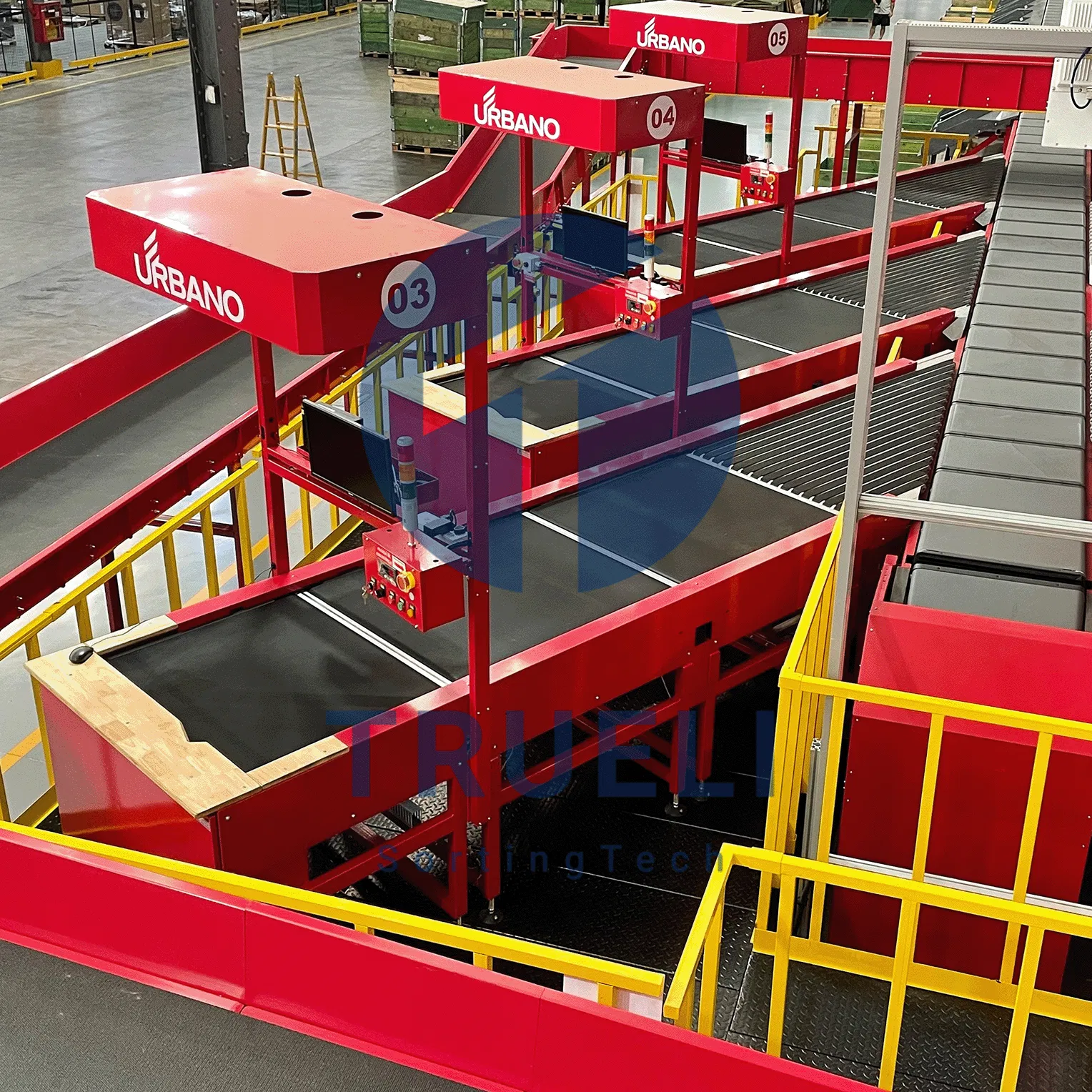 Truelisort Custom Design Parcel Automatic Conveyor Cross Belt Sorter Feeding System