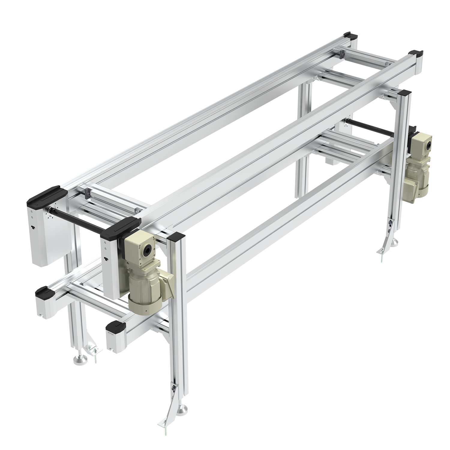 Industrial Roller Chain Conveyor Dual Strand Pallet Conveyor System Heavy Duty Aluminum Profile Assembly Line